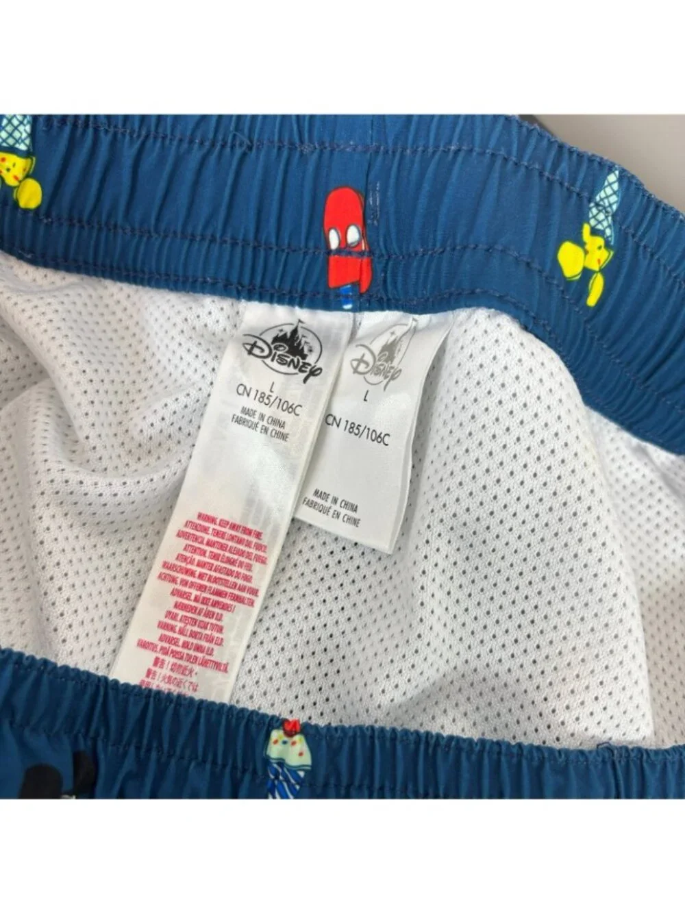 DISNEY Swim Trunks Mickey Mouse Ice Cream Mesh Liner